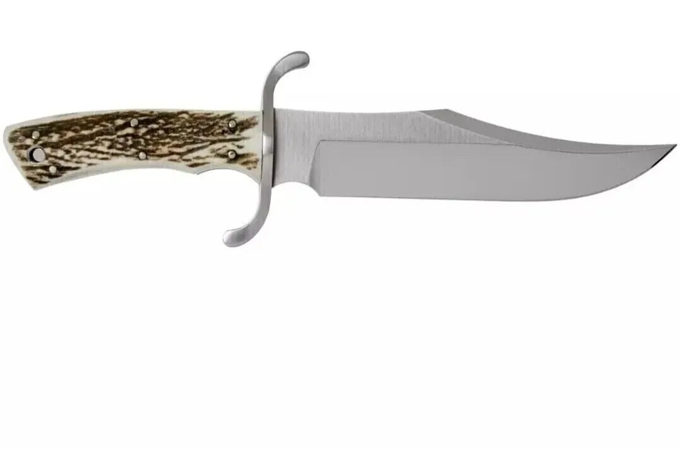 HUNTING KNIVES - Custom Handmade Bowie Knife 440C Steel Stag Antler Handle Full Tang Hunting Knife