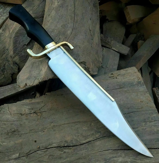 HUNTING KNIVES - HANDMADE 17'' D2 STEEL ALAMO MUSSO HUNTING SURVIVAL BOWIE KNIFE