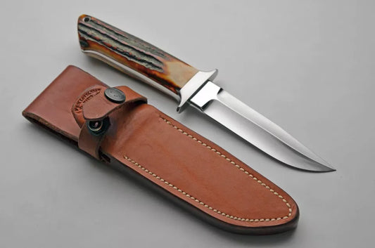 HUNTING KNIVES - Handmade Bob Loveless Knife, Custom Handmade Knife, Stag Horn